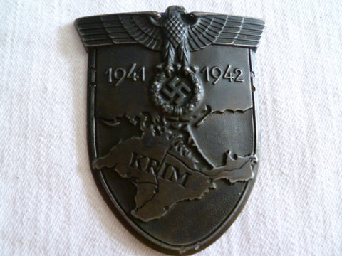 GERMAN KRIM BATTLE SHIELD SEW ON TYPE EXC