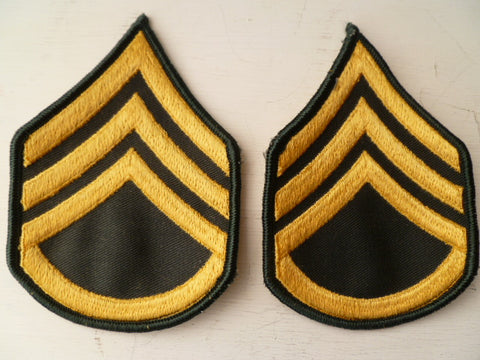 USA army sgt rank chevrons pair