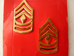 USA army sgt rank chevrons pair gold metal