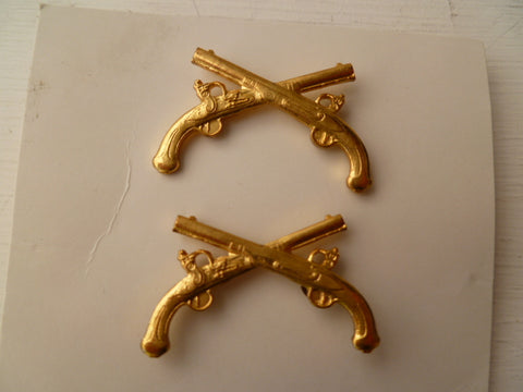 USA army MP  branch of service pair gold metal