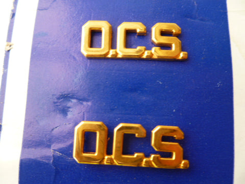 USA army ocs  branch of service pair gold metal