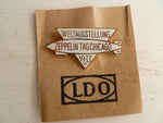 GERMAN WWII REPRO badge zeppelin world flight to usa on ldo card