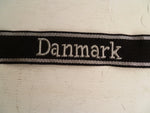 GERMAN WWII REPRO ss officers cufftittle 'Danmark'