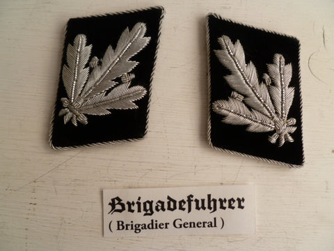 GERMAN WWII REPRO SS officers  rank tabs brigade fuhrer