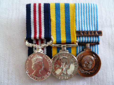 BRITAIN group of 3 medals mini un-named MM korea