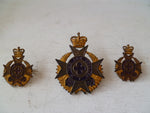 NEW ZEALAND chaplain corp cap badge and collars bi- metal