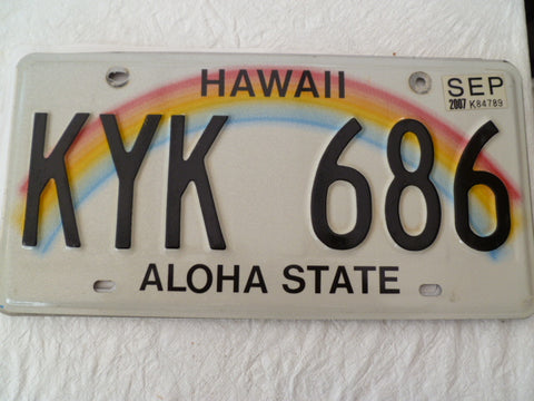 usa car  number plate hawaii