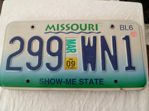 usa car  number plate missouri