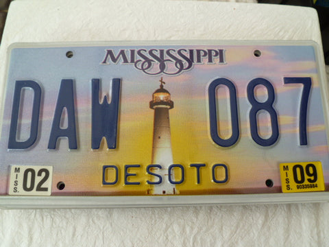 usa car  number plate missisippi
