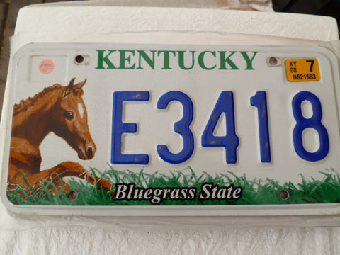 usa car  number plate kentucky horses