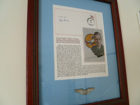 framed and signed by PRESIDENT BUSH SENIOR