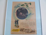 framed q.e.a and  b.o.a. c  genuine 1950 advert [qantas]