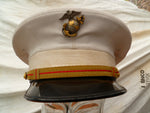 USA USMC OFFICERS SUMMER PEAKED CAP