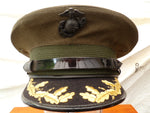 USA USMC OFFICERS PEAKED CAP FOR MAJ.