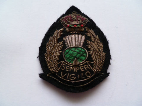 SCOTLAND K/C bullion cap badge