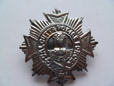 CALCUTTA police cap badge silver colour