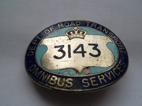 AUSTRALIA dept of road transport and omnibus cap badge