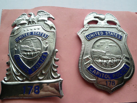 USA DC  capital police SET of 2 #178 badges 1 cap &1 breast