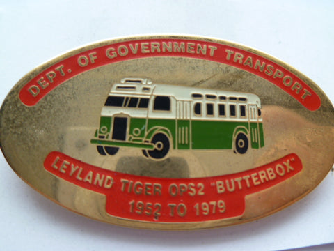 AUSTRALIA govt transport bus badge # 020 leyland tiger