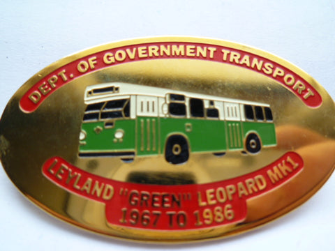 AUSTRALIA govt transport bus badge # 048 leyland