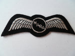 AIRLINE WING  EMBROIDED white on black MARA