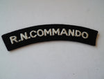 BRITAIN royal navy commando rocker  on felt