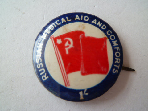 AUSTRALIA /RUSSIA WWII 1 shilling donation button scarce