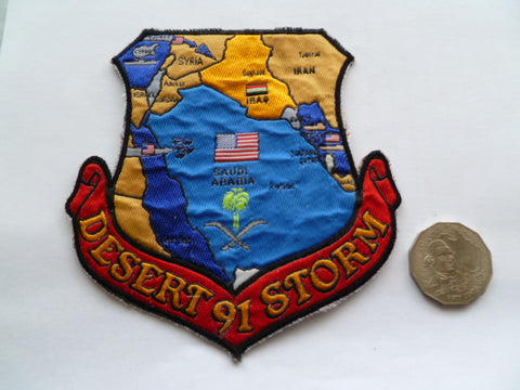 US ARMED  FORCES desert storm kuwait made patch lge