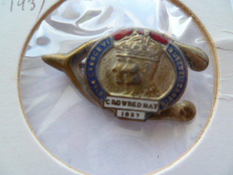 COMMONWEALTH coronation 1937 looks silver nice badge