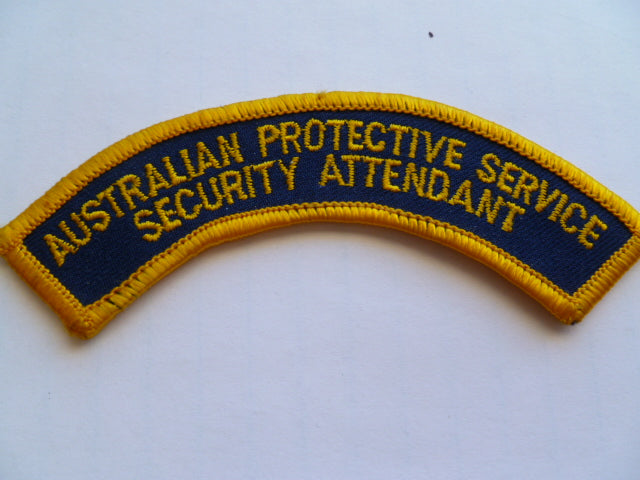 Private Security Rocker AUSTRALIA federal police/aps airport security rocker – Militaria Shop