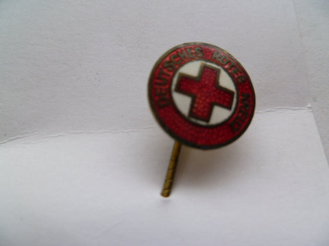 GERMAN WWII lapel badge RED CROSS knurled pin