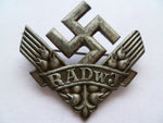 GERMAN WWII RAD cap badge exc
