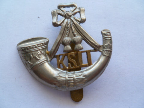 kings own shropshire light inf cap badge bi metal