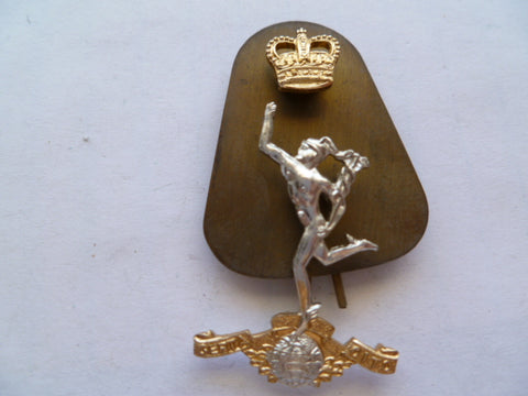 signal corp cap badge anodised 2 piece and back plate