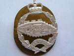 tank regt officers cap badge like silver