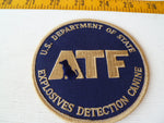 ATF explosives dog/K9 patch