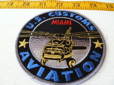 CUSTOMS coloured  patch aviation miami