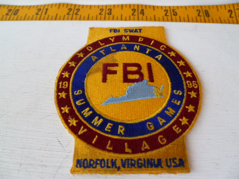FBI  olympic 1996 atlanta  patch coloured couple stains