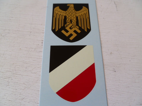 GERMAN WWII helmet decals [ pair] navy