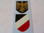 GERMAN WWII helmet decals [ pair] navy