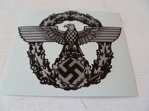 GERMAN WWII helmet decal police lge