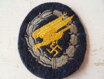 GERMAN WWII paratrooper qualification badge heavy cloth