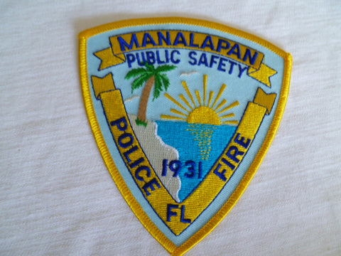 usa  manalpan police and fire patch
