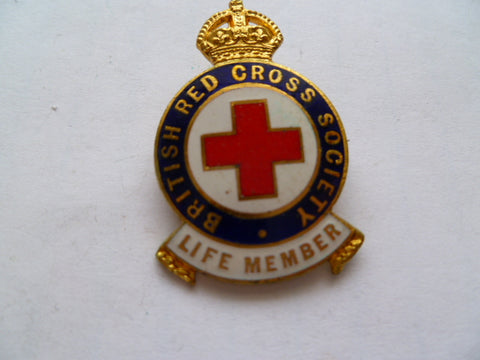 UK red cross LIFE MEMBER badge #2027