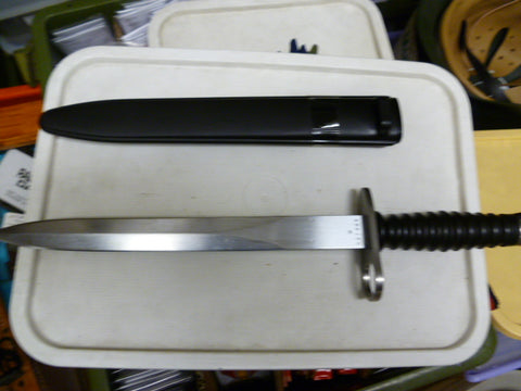 SWISS  army sig bayonet w/scabbard in as new condition