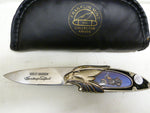 US harley davidson lock blade knife and soft pouch