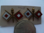 USA WWII signal corp collars DIs pair................pn 3376