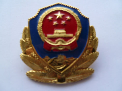 CHINA police cap badge