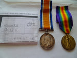 brit ww1 PAIR middlesex regt bit paperwork