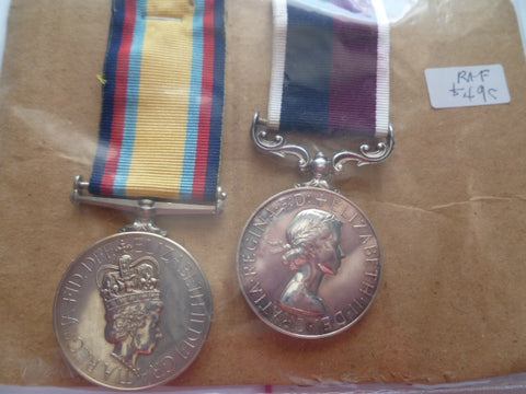 brit GULF RAF  pair gulf war medal no bar and raf lsgc medal